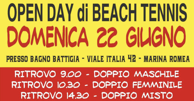 Open day di beach tennis